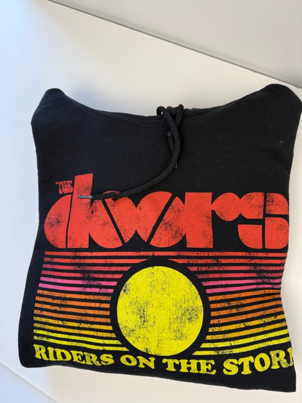 “The Doors “Lrg Black Graphic Pullover Hoodie with White Logo